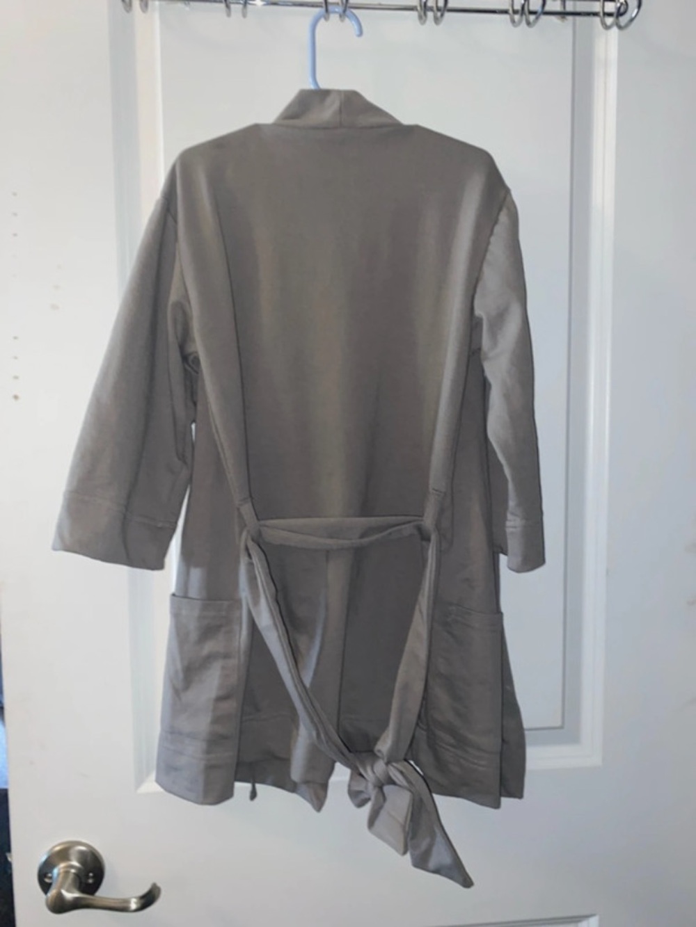 Children's Grey Hoodless Pajama Robe